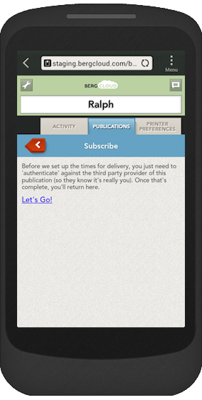 Screenshot of BERG Cloud Remote